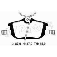 IBR-1507 IPS Parts Комплект тормозных колодок, дисковый тормоз