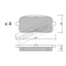 461.0 TRUSTING Комплект тормозных колодок, дисковый тормоз