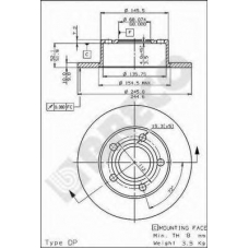 BS 7405 BRECO Тормозной диск