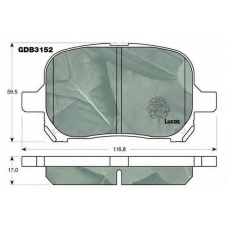 GDB3152 TRW Комплект тормозных колодок, дисковый тормоз