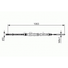 1 987 477 568 BOSCH Трос, стояночная тормозная система