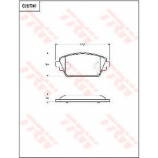 GDB7040 TRW Комплект тормозных колодок, дисковый тормоз