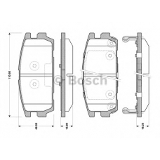 0 986 TB3 127 BOSCH Комплект тормозных колодок, дисковый тормоз