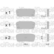 822-612-0 CIFAM Комплект тормозных колодок, дисковый тормоз