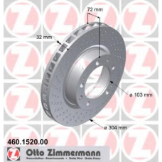 460.1520.00 ZIMMERMANN Тормозной диск