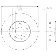 8DD 355 102-951 HELLA Тормозной диск