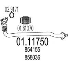 01.11750 MTS Труба выхлопного газа