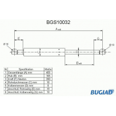 BGS10032 BUGIAD Газовая пружина, крышка багажник