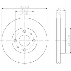 8DD 355 101-111 HELLA PAGID Тормозной диск