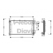 82D0225457A WEBASTO Конденсатор, кондиционер