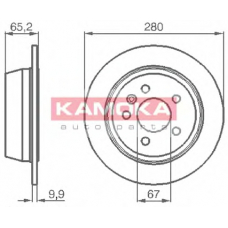 1031722 KAMOKA Тормозной диск