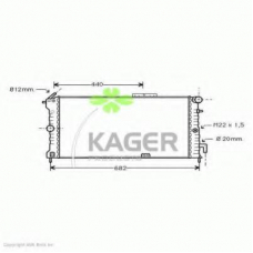 31-0771 KAGER Радиатор, охлаждение двигателя