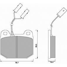 463981 ROULUNDS Disc-brake pad, front