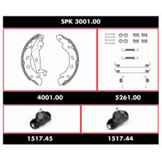 SPK 3001.00 WOKING Комплект тормозов, барабанный тормозной механизм