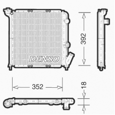 DRM23026 DENSO Радиатор, охлаждение двигателя