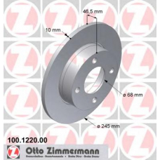 100.1220.00 ZIMMERMANN Тормозной диск