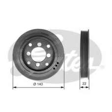 TVD1058 GATES Ременный шкив, коленчатый вал