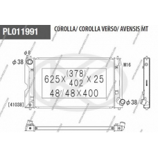 T156A142 NPS Радиатор, охлаждение двигателя