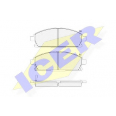 181521-200 ICER Комплект тормозных колодок, дисковый тормоз