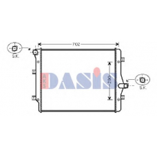 040026N AKS DASIS Радиатор, охлаждение двигателя