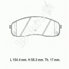 IBD-1K21 IPS Parts Комплект тормозных колодок, дисковый тормоз