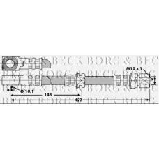 BBH6829 BORG & BECK Тормозной шланг