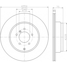 8DD 355 115-291 HELLA PAGID Тормозной диск