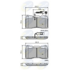 CBP11022 COMLINE Комплект тормозных колодок, дисковый тормоз