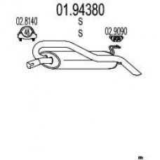 01.94380 MTS Глушитель выхлопных газов конечный