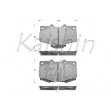 D2117 KAISHIN Комплект тормозных колодок, дисковый тормоз