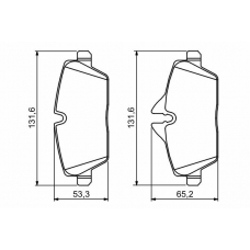 0 986 494 120 BOSCH Комплект тормозных колодок, дисковый тормоз