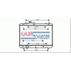 2200281 KUHLER SCHNEIDER Радиатор, охлаждение двигател