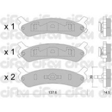 822-505-0 CIFAM Комплект тормозных колодок, дисковый тормоз