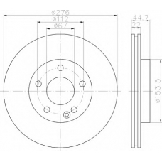 8DD 355 111-051 HELLA Тормозной диск