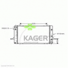 31-3183 KAGER Радиатор, охлаждение двигателя