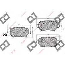 BP2110 DJ PARTS Комплект тормозных колодок, дисковый тормоз