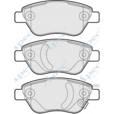 PAD1521 APEC Комплект тормозных колодок, дисковый тормоз