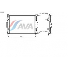 RT2308 AVA Радиатор, охлаждение двигателя