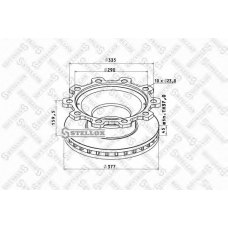 85-00808-SX STELLOX Тормозной диск