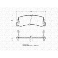 363702160885 MAGNETI MARELLI Комплект тормозных колодок, дисковый тормоз