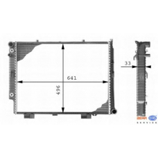 8MK 376 712-751 HELLA Радиатор, охлаждение двигателя