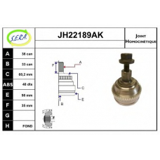 JH22189AK SERA Шарнирный комплект, приводной вал