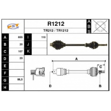 R1212 SNRA Приводной вал