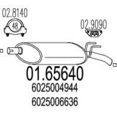 01.65640 MTS Глушитель выхлопных газов конечный