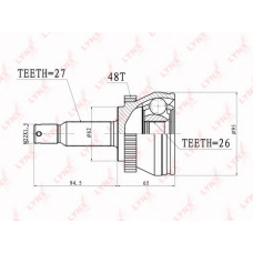 CO3633A LYNX Co-3633a шрус наружный hyundai tucson 2.0 04>, kia sportage 04>