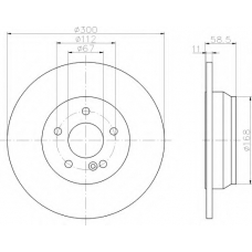 8DD 355 106-881 HELLA Тормозной диск