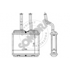 212450 SOMORA Теплообменник, отопление салона