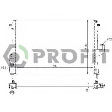 PR 6037N9 PROFIT Радиатор, охлаждение двигателя