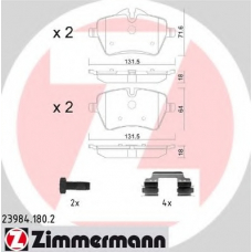 23984.180.2 ZIMMERMANN Комплект тормозных колодок, дисковый тормоз