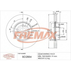 BD-2884 FREMAX Тормозной диск